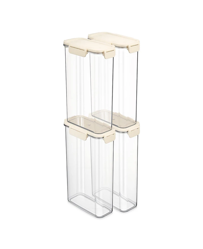 Sorbus Pack Airtight Food Storage Containers – Clear Stackable Canisters for Pantry, Rice, Pasta