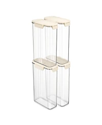 Sorbus Pack Airtight Food Storage Containers – Clear Stackable Canisters for Pantry, Rice, Pasta
