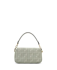 Pre-Owned Fendi Medium Baguette Nm Bag Zucca Embroidered Canvas