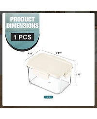 Sorbus 900ml/31.75oz Clear Stackable Airtight Food Storage Container for Pantry, Rice, Pasta, Cereal and More