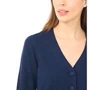 CeCe Women's V-Neck Short-Sleeve Cardigan