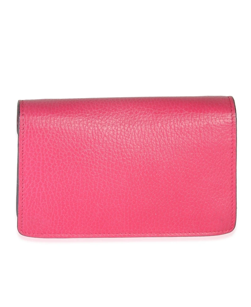 Pre-Owned Gucci Pink Dollar Calfskin Crystal Super Mini Dionysus Flap