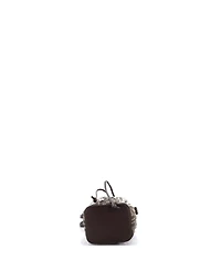 Pre-Owned Fendi Mini Mon Tresor Bucket Bag Crystal Embellished Zucca Canvas
