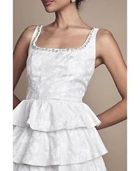 Coast Women's Ruffle Hem Mini Wedding Dress