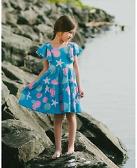 Deux par Deux Little Girls Crinkle Jersey Dress