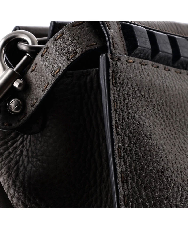 Pre-Owned Fendi Xl Selleria Peekaboo Bag Leather with Studded Detail