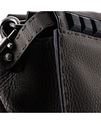 Pre-Owned Fendi Xl Selleria Peekaboo Bag Leather with Studded Detail