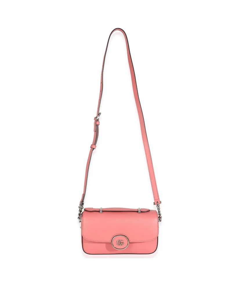 Pre-Owned Gucci Pink Senna Calfskin Petite Gg Top Handle Shoulder Bag