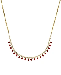 Lali Jewels Ruby (9/10 ct. t.w.) & Diamond (1/5 ct. t.w.) Necklace in 14k Yellow Gold