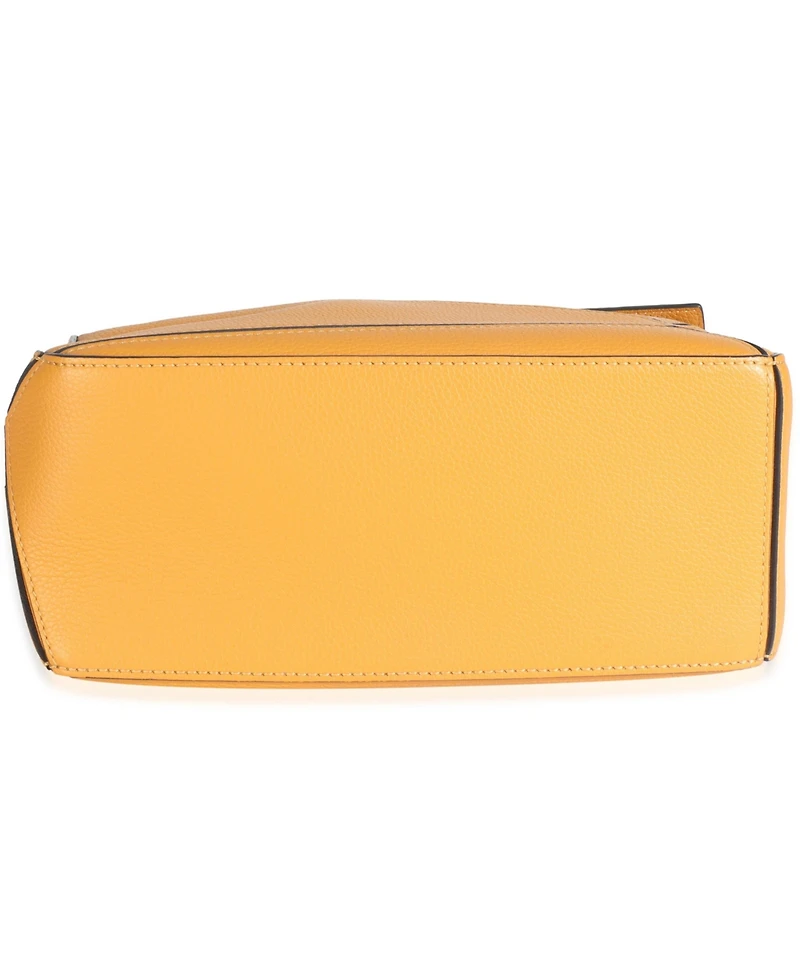Pre-Owned Loewe Yellow Grained Calfskin Small Puzzle Bag