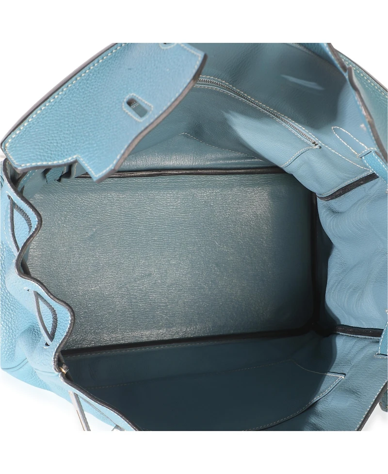 Pre-Owned HERMES Bleu Jean Togo Birkin 35 Phw