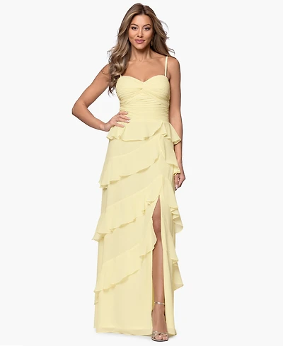 Xscape Petite Sleeveless Sweetheart Neck Long Gown