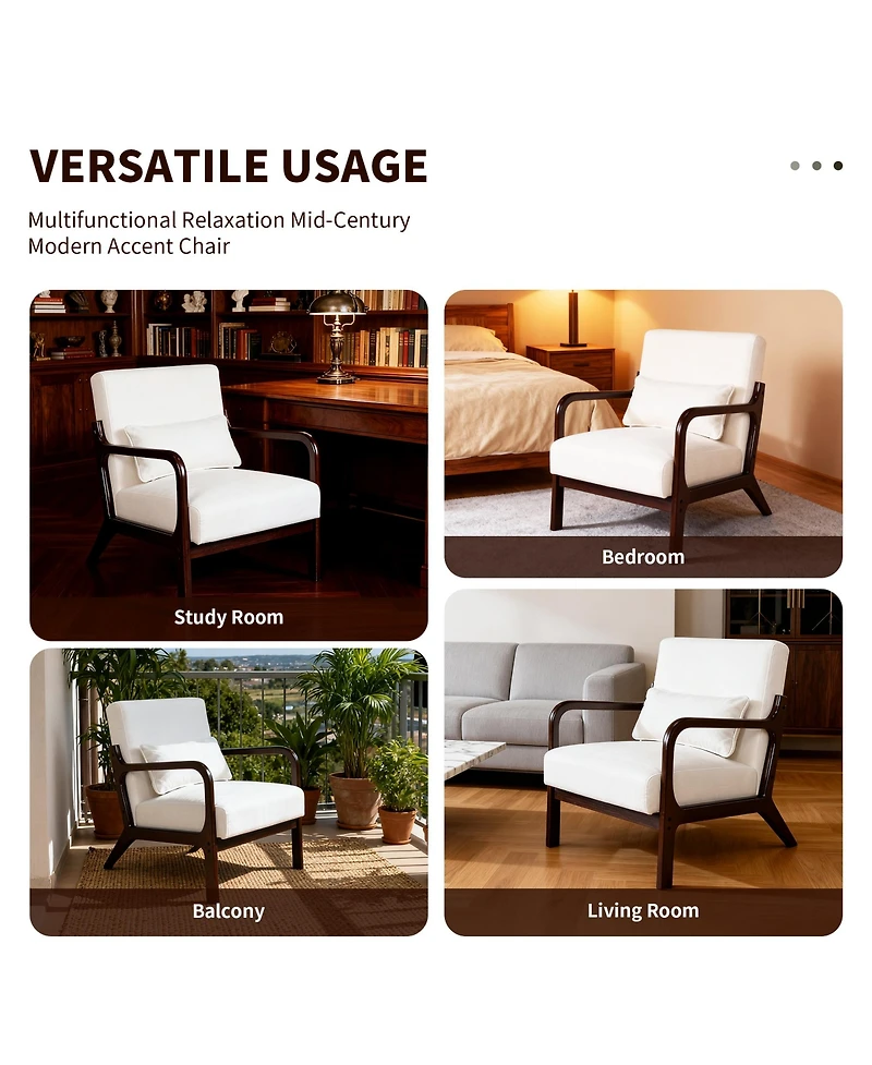 Rainsken Mid Century Modern Accent Chair