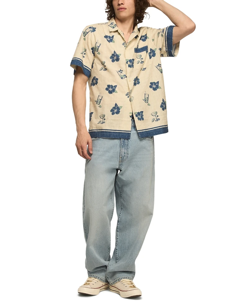 Lucky Brand Men's Short-Sleeve Print Camp Shirt