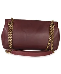 Pre-Owned Saint Laurent Deep Raspberry Smooth Lambskin Small Calypso Chain Bag