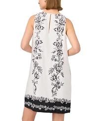 Msk Women's Sleeveless Crew Neck Mini Dress