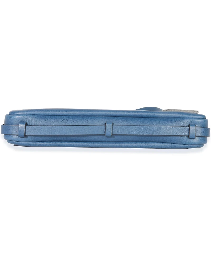 Pre-Owned Fendi Blue Nappa Medium Simply Fendi Shoulder Bag