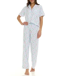 Flora by Nikrooz Women's Short-Sleeve Top and Pajama Pants, 2-Piece Set