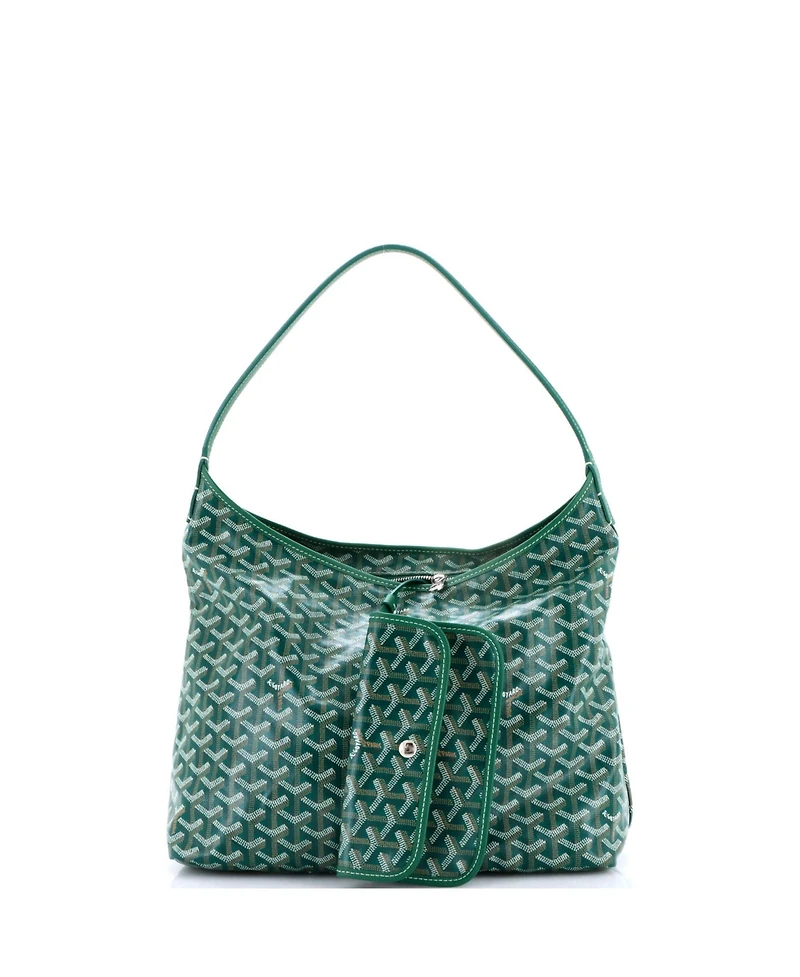 Pre-Owned Goyard Boheme Hobo Printed Coated Canvas
