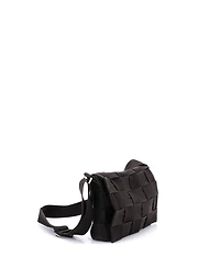 Pre-Owned Bottega Veneta Large Cassette Crossbody Bag Maxi Intrecciato Webbed Canvas