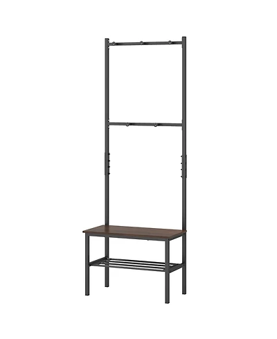 Slickblue Freestanding 3-in-1 Hall Tree with Bench and Hooks