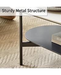 Rainsken Oval Double Layer Coffee Table