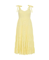 City Chic Plus Allegra Embroidered Tier Dress