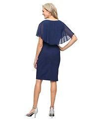 Sl Fashions Women's V-Neck Knitted Sheath Dress