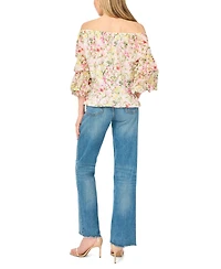 Vince Camuto Women's Off-The-Shoulder Long-Bubble-Sleeve Top