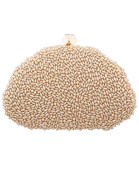 Nina Hera Beaded Shell Shaped Small Clutch Handbag