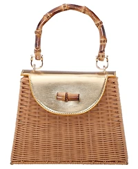 Nina Wicker Basket Small Satchel Bag