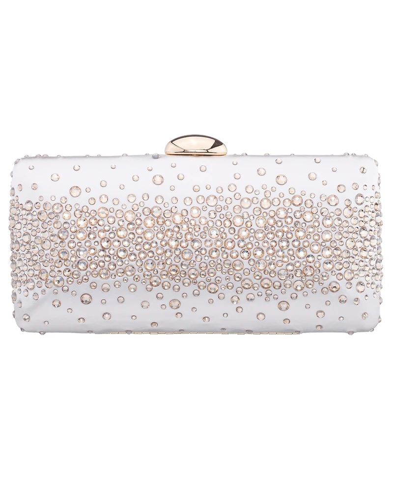 Nina Crystal Scatter Pattern Minaudiere Small Clutch Handbag