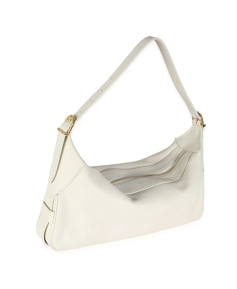 Pre-Owned Celine White Supple Calfskin Medium Romy