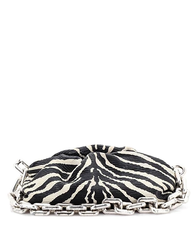 Pre-Owned Bottega Veneta The Chain Pouch Printed Textured Leather