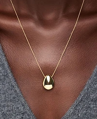 Ana Luisa 14k Gold-Plated Pebble Blue Marble Pendant Necklace