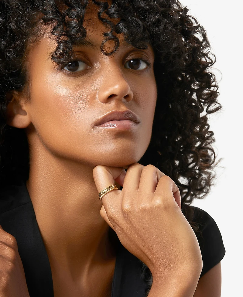 Ana Luisa Adrianna 3-Piece 14k Gold-Plated Ring Set