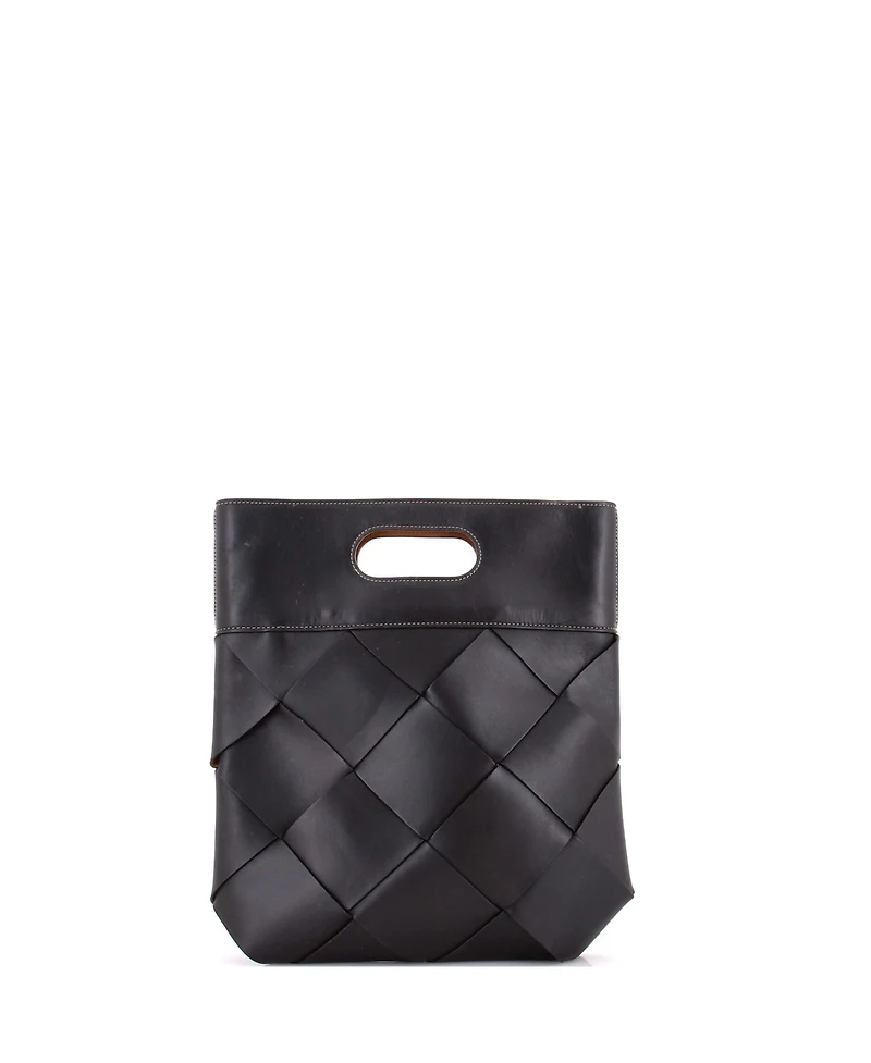 Pre-Owned Bottega Veneta Small Slip Tote Maxi Intrecciato Leather