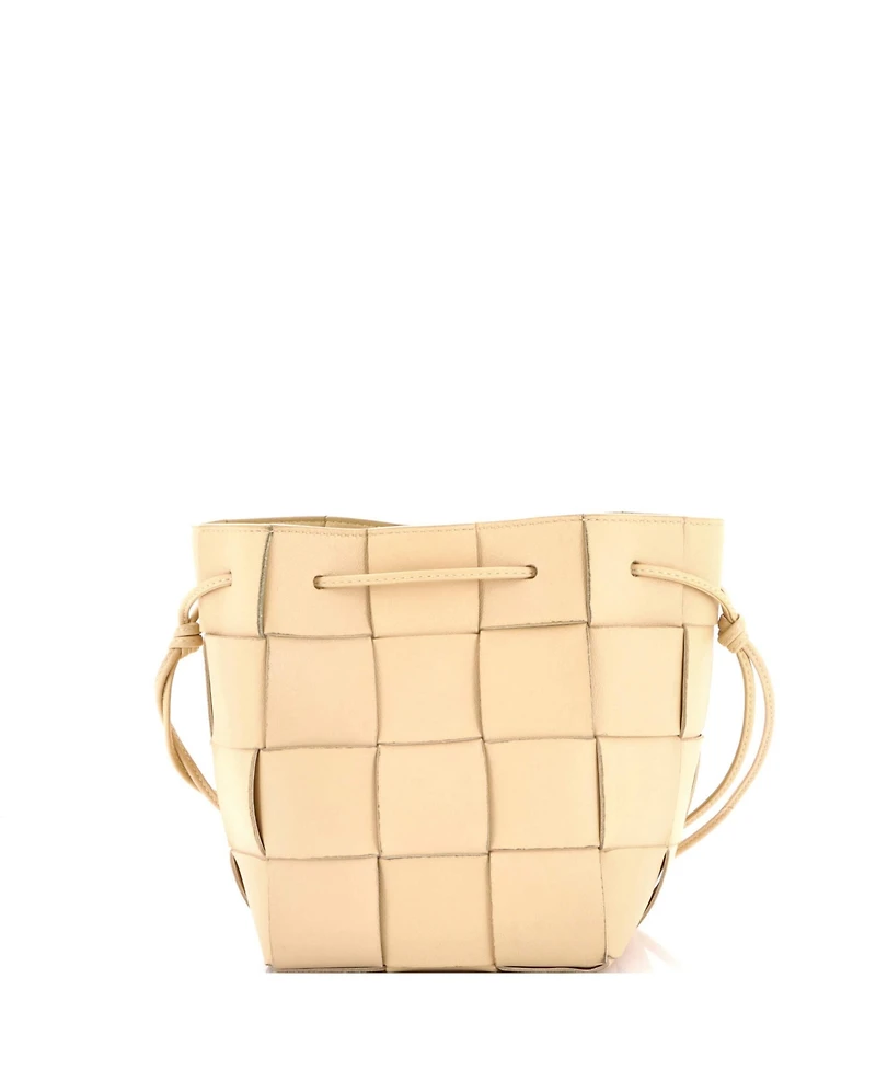 Pre-Owned Bottega Veneta Small Cassette Bucket Bag Maxi Intrecciato Leather