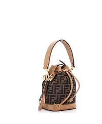 Pre-Owned Fendi Mini Mon Tresor Bucket Bag Zucca Canvas