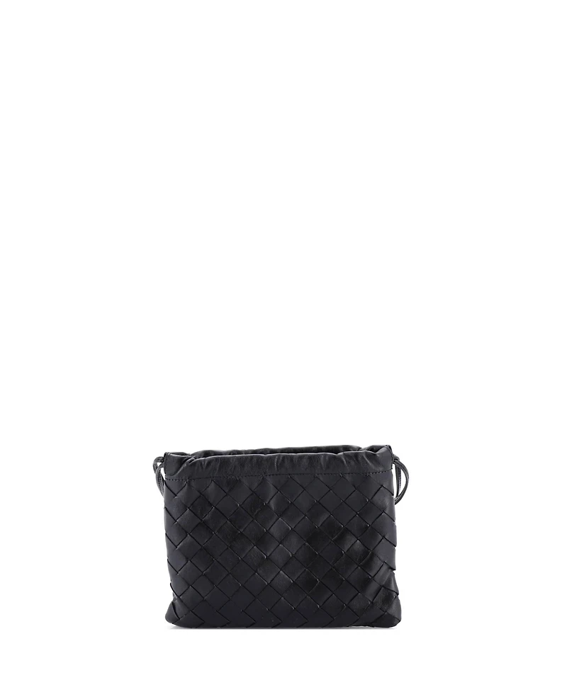 Pre-Owned Bottega Veneta Small Drawstring Dustbag Crossbody Bag Intrecciato Nappa