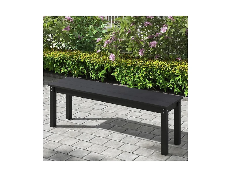 Slickblue 55 Inch Hdpe Outdoor Bench for Patio and Garden