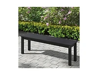 Slickblue 55 Inch Hdpe Outdoor Bench for Patio and Garden