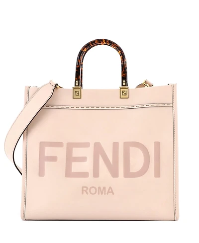 Pre-Owned Fendi Medium Sunshine Shopper Tote Leather