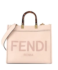 Pre-Owned Fendi Medium Sunshine Shopper Tote Leather
