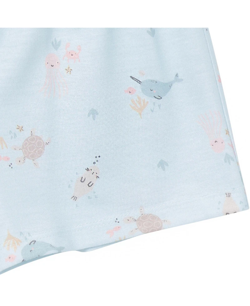 Gerber Baby Girls 2-Piece Button Up Pajama Shorts Set
