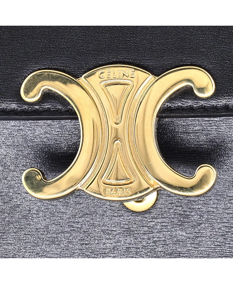 Pre-Owned Celine Mini Triomphe Shoulder Bag Smooth Calfskin