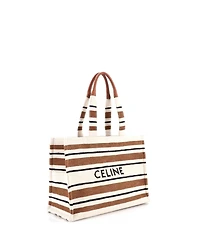Pre-Owned Celine Large Cabas Thais Tote Striped Jacquard Textile