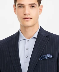 Bar Iii Men's Slim-Fit Navy Pinstripe Suit Separates Jacket, Macy's Exclusive
