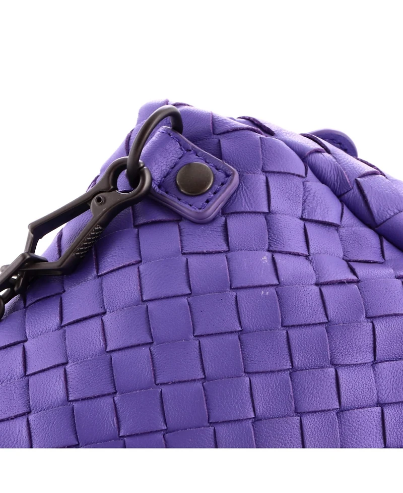 Pre-Owned Bottega Veneta Small Expandable Chain Crossbody Bag Intrecciato Nappa