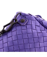 Pre-Owned Bottega Veneta Small Expandable Chain Crossbody Bag Intrecciato Nappa